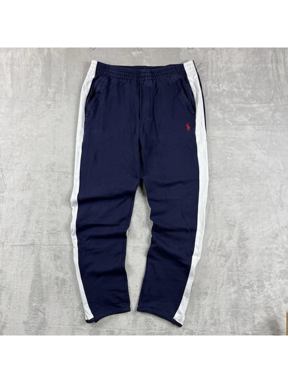 Polo Ralph Lauren Men Interlock Track Pants Men Small Taperd Zip Ankle Preppy